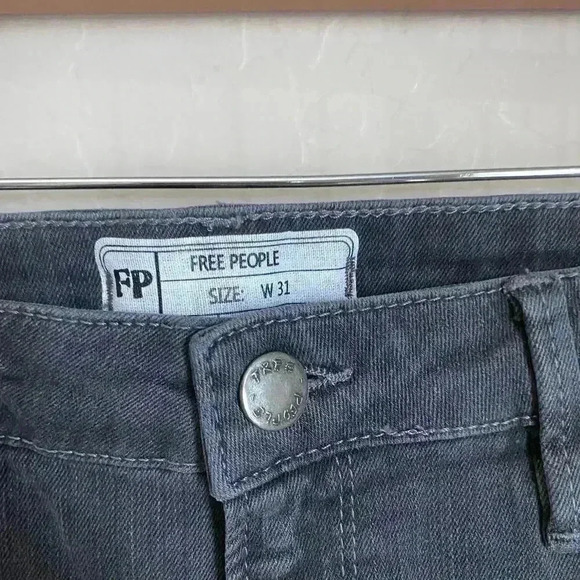 Free People High Rise Straight Frayed Crop Jean - Picture 9 of 13